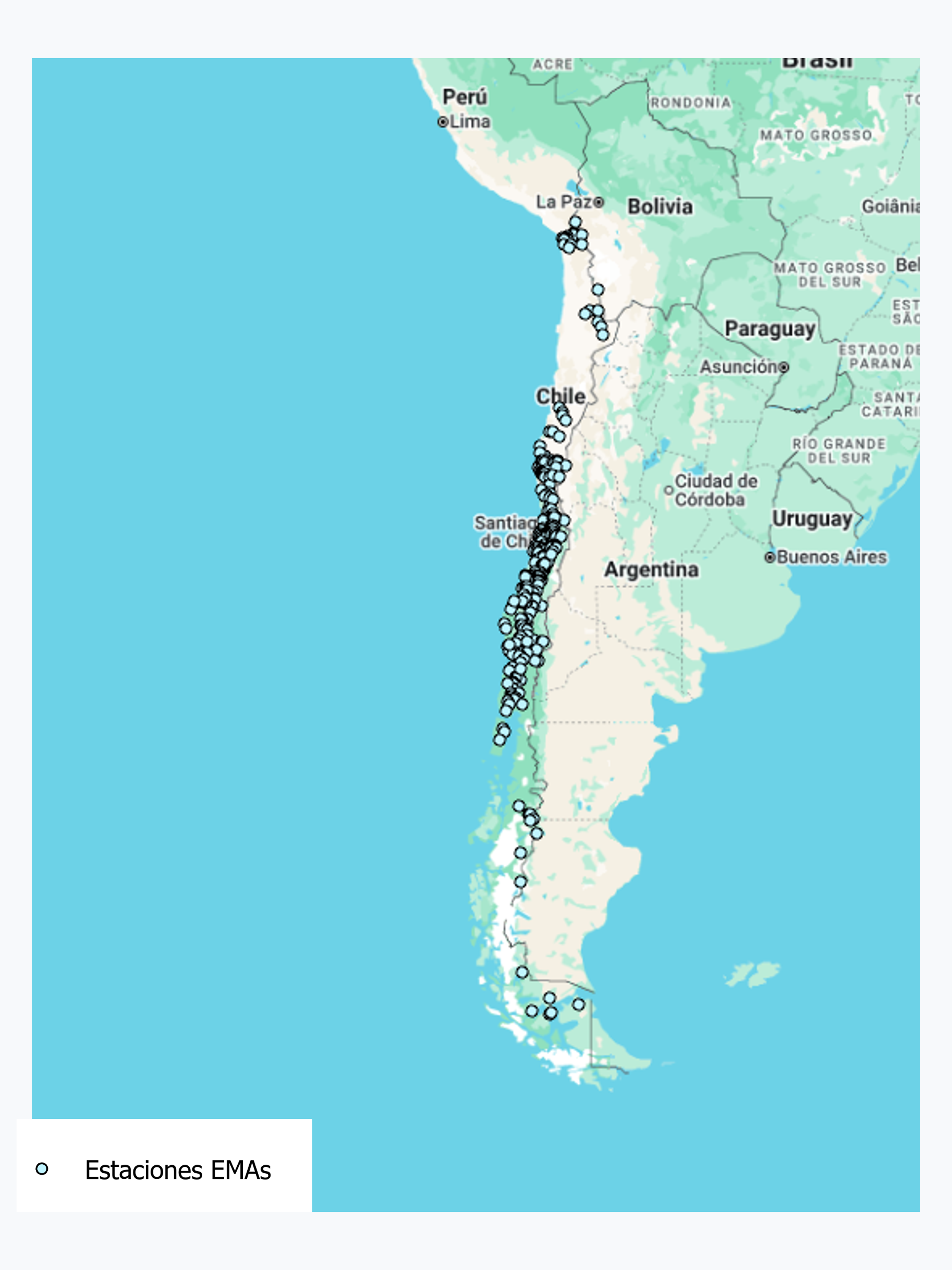 Localización de Estaciones Meteorológicas Automáticas, EMAs